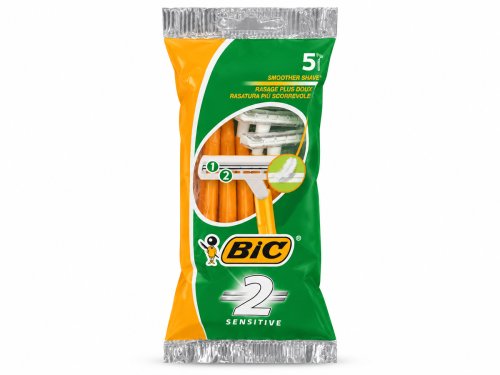 Бритвы одноразовые BIC 2 Sensitive, 2 лезвия, 5 шт.
