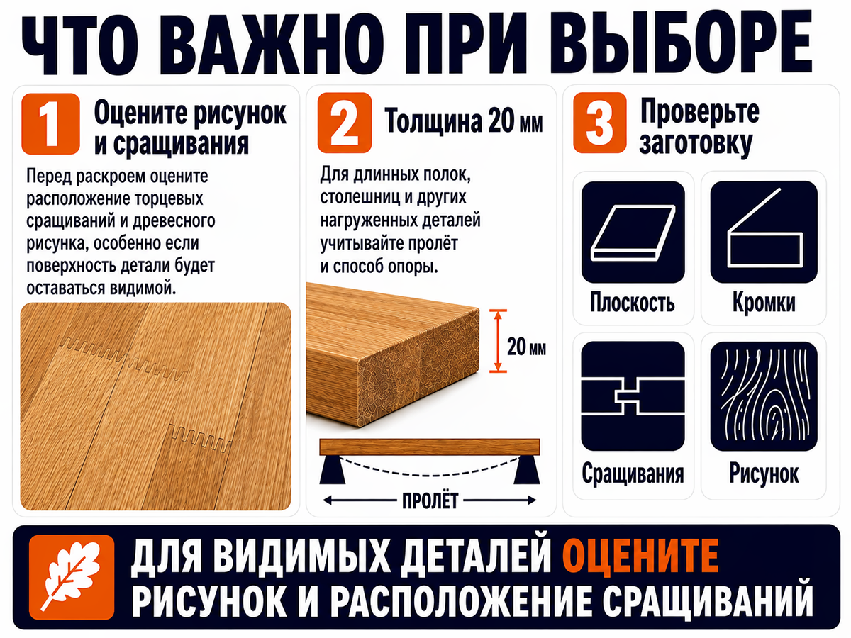 Мебельный щит из дуба сращённый, 2200×500×20 мм, сорт 1/3 фото 5