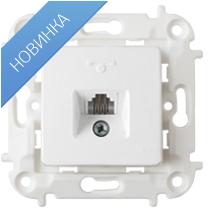 Розетка ТР4-6001телефонная полимер