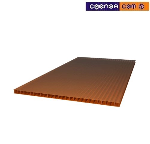 Плита из поликарбоната 6000х2100х4 мм (бронза)