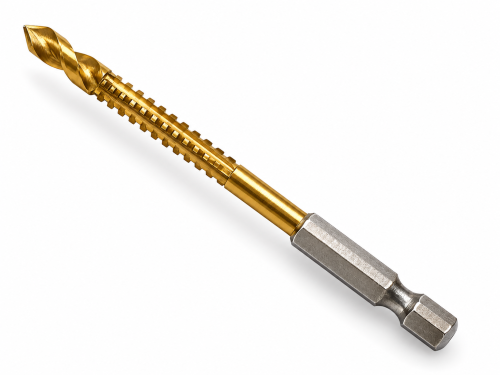 Сверло-фреза Rennbohr Drill-Cutter, 6×103 мм, HSS-TiN, хвостовик HEX 1/4″ E6,3