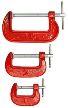 Струбцина тип-G, набор 3шт. (25, 50,75мм) Toya 