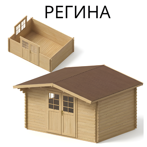 Садовый домик Регина 4х3 толщина 34 мм (готовая комплектация)