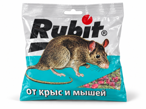 Зерносмесь от крыс и мышей РУБИТ «Зоокумарин+», 160 г
