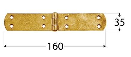 Петля французская DOMAX ZF 160  160x35x2,5 mm