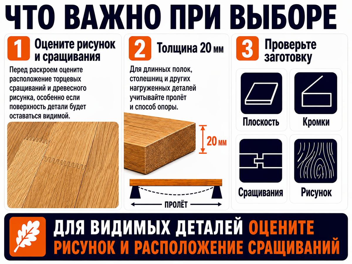 Мебельный щит из дуба сращённый, 2500×300×20 мм, сорт 3/3 фото 5