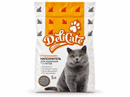 Наполнитель для кошачьего туалета Delicate Classic, 5 л