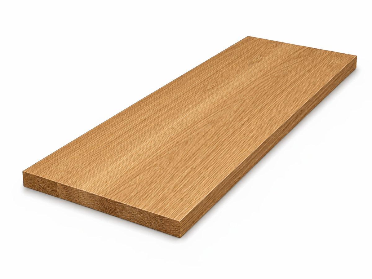 Мебельный щит из дуба цельноламельный, 1200×450×25 мм, сорт ВС
