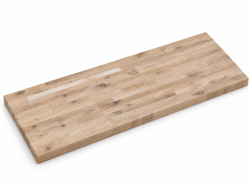 Мебельный щит из сращённого дуба, 1000×395×40 мм, сорт 3/3