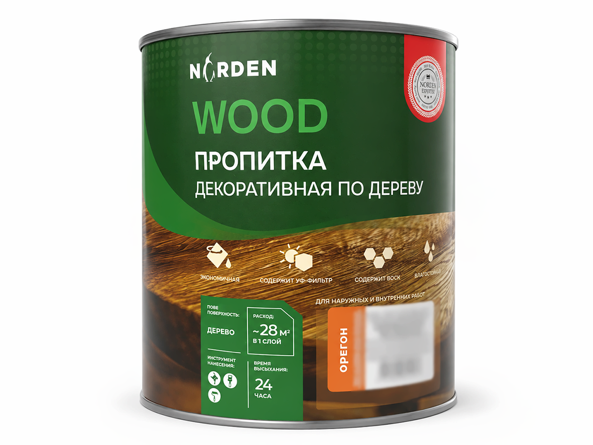 Пропитка декоративная NORDEN WOOD, орегон, 2,25 кг
