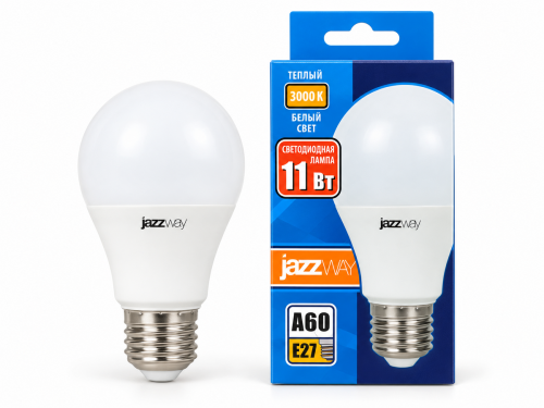 Лампа светодиодная Jazzway PLED-LX A60, 11 Вт, E27, 3000 К