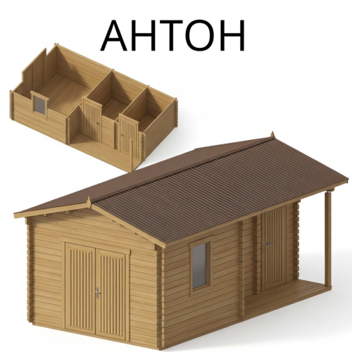 Садовый домик Антон 6х3,6 толщина 44 мм (готовая комплектация)