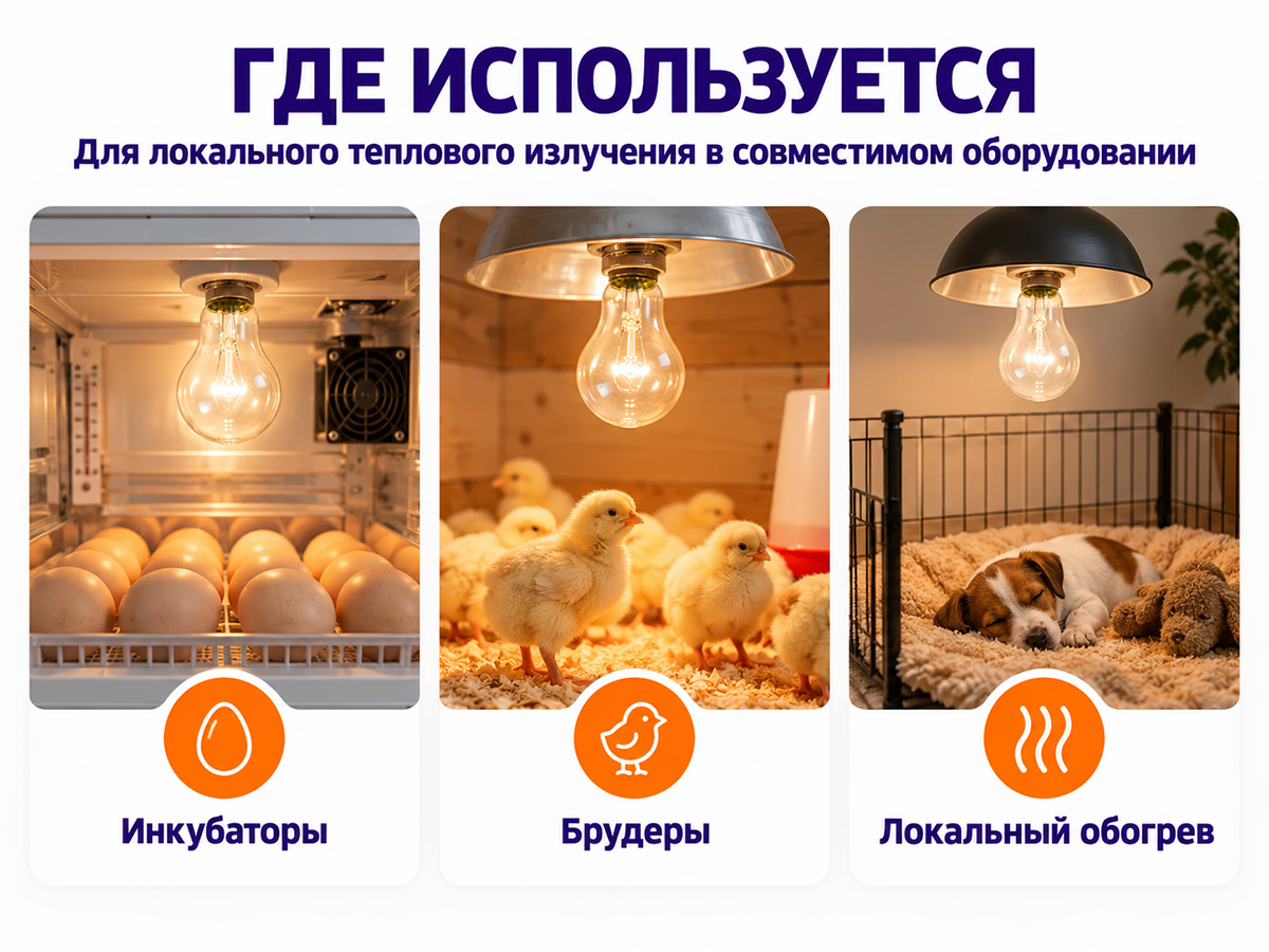 Теплоизлучатель Belsvet T230 150, 150 Вт, E27 фото 3