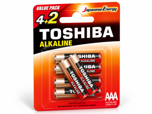 Toshiba батарейки AAA (LR03), 1,5 В, 6 шт