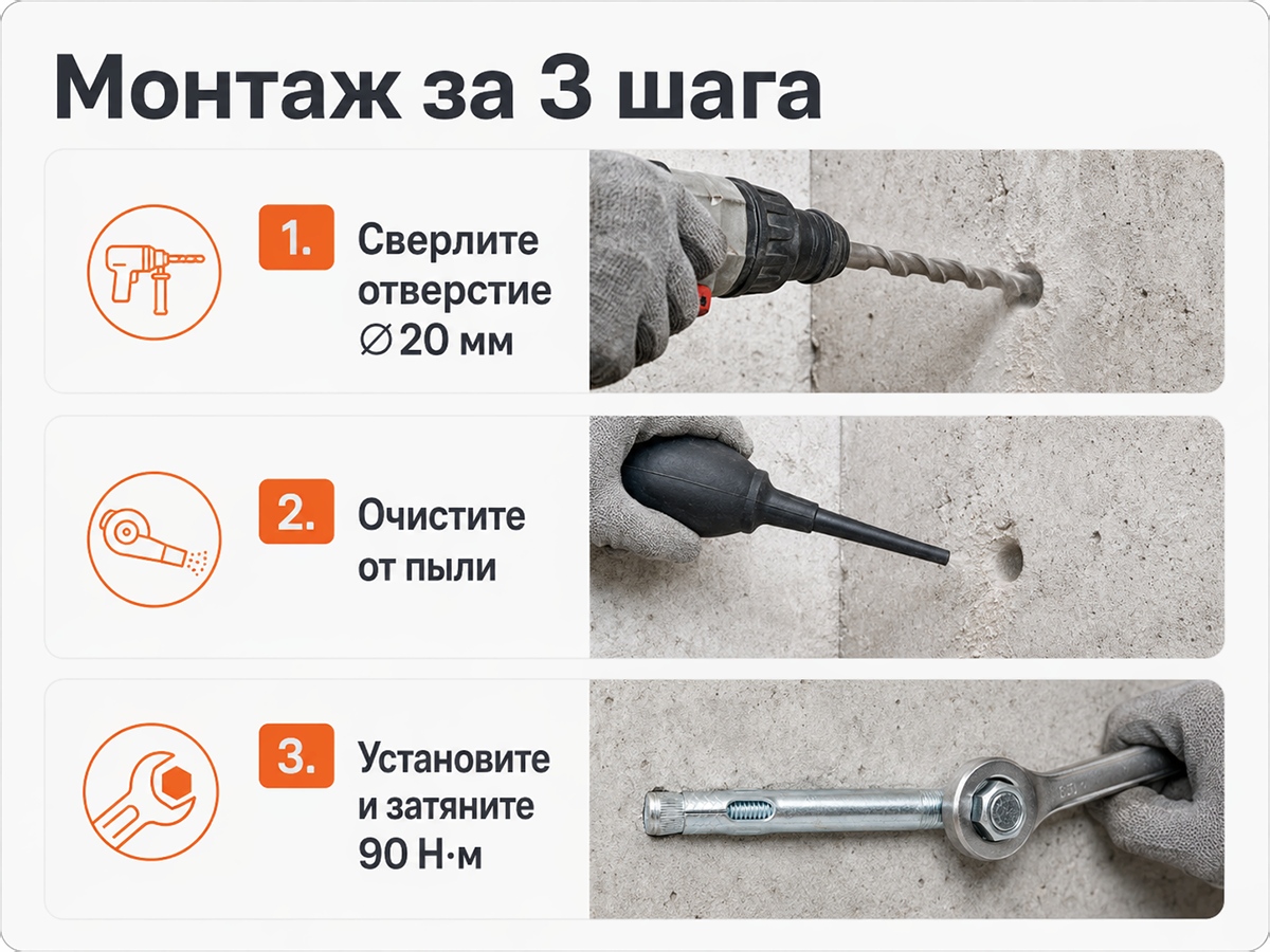 STARFIX анкер с болтом M16×20×200 мм фото 5