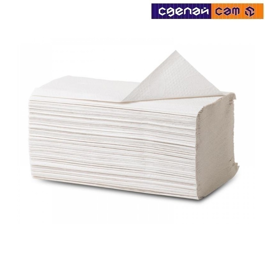 Полотенца бумажные V-укладки из 100% целлюлозы (200 листов)              