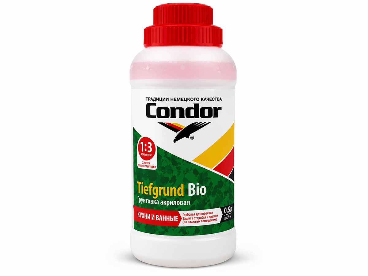 Грунтовка Condor Tiefgrund Bio, концентрат 1:3, 0,5 л