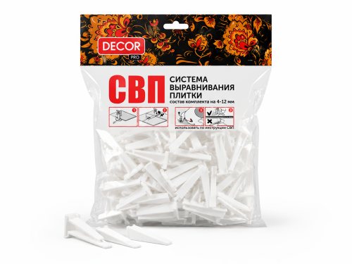 DECOR PRO клин для выравнивания плитки, 80 шт