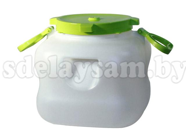Бак для жидкостей пластмассовый с крышкой и ручками, 20л, арт.М6002