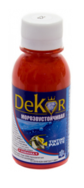 Паста колерная  "DEKOR" коралл №23 0,1 кг