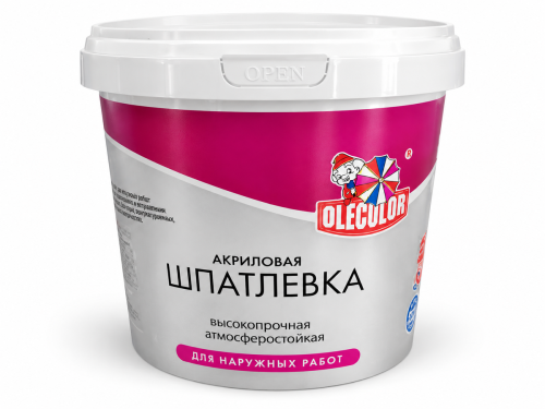 OLECOLOR шпатлёвка акриловая для наружных работ, 1,6 кг