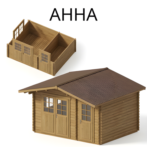 Садовый домик Анна 3x4, толщина 44 мм (готовая комплектация)