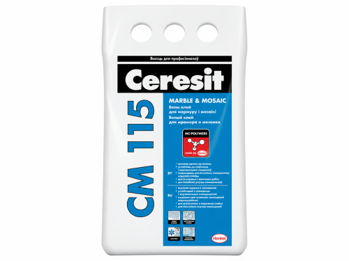 Ceresit клей для плитки CM 115, белый, 5 кг