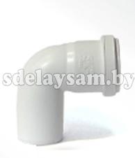 Колено канализационное белое ПП  32х90