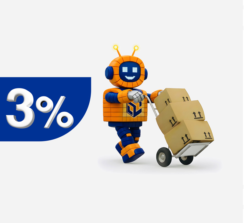 Скидка 3% на заказ через корзину при самовывозе