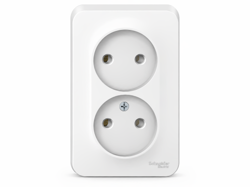 Systeme Electric розетка двойная Blanca BLNRA000211, без заземления и шторок, 16 А, 250 В