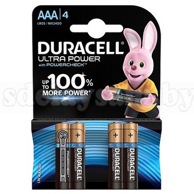 Элемент питания  DURACELL UltraPower LR03/MX2400 4BP ААА