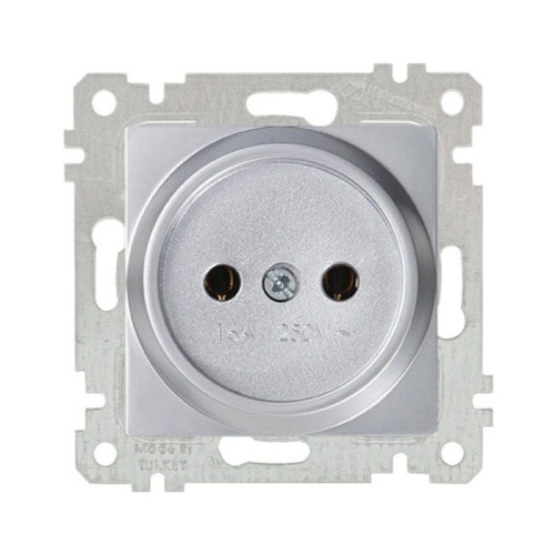 Rita - Розетка 2P, нержавеющая сталь  2200-601-0282