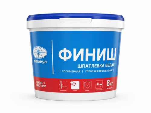 Тайфун Мастер шпатлёвка финишная «Финиш 8», белая, 8 кг