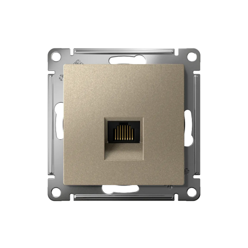 ATLASDESIGN РОЗЕТКА компьютерная RJ45, механизм, ШАМПАНЬ (579424)