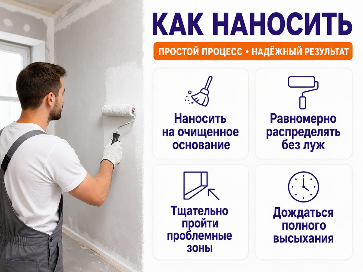 Грунтовка SUPER DECOR «Супергрунт 70 + Антисепт», 1 кг фото 4