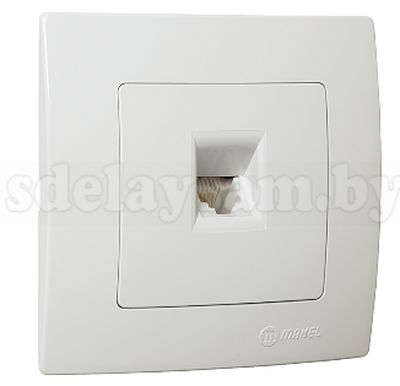 MAKEL Розетка 32010014 TF евро кремовая
