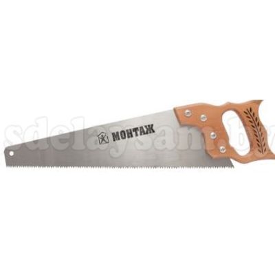 Ножовка по дереву 450мм, 7TPI дерев.рукоятка МОНТАЖ (шт) ,MT144615
