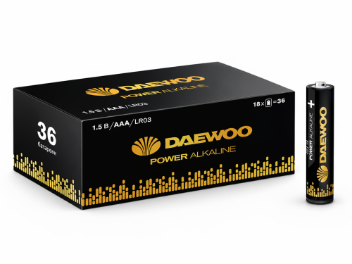 Daewoo батарейки Power Alkaline AAA (LR03), 1,5 В, 36 шт