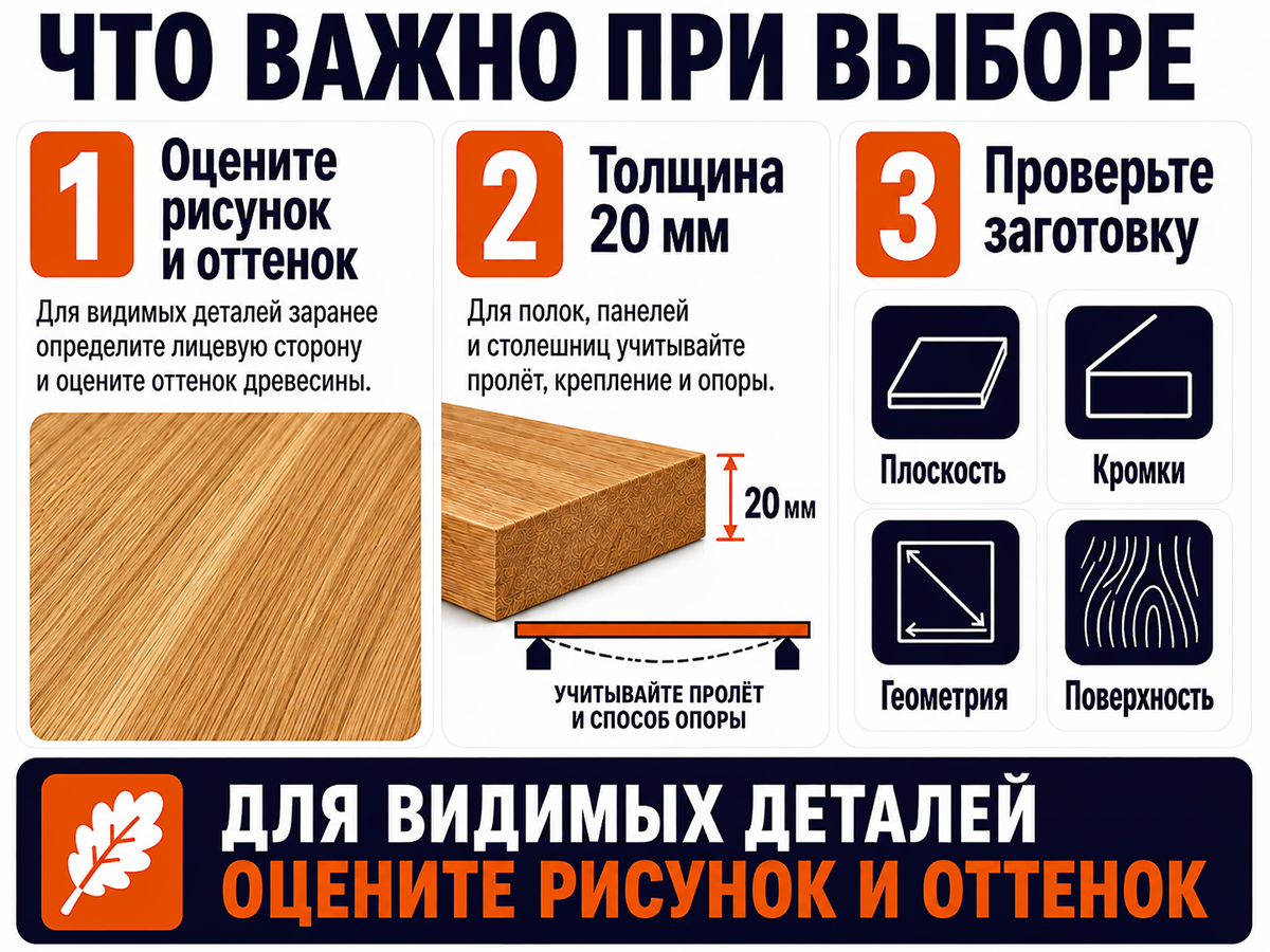 Мебельный щит из дуба цельноламельный, 1100×600×20 мм, сорт 1/2 фото 5