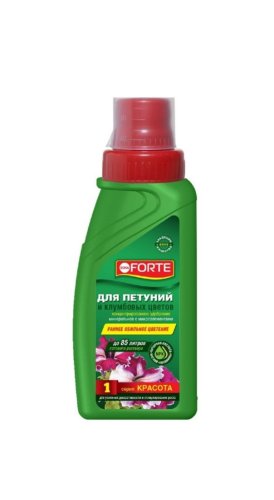Bona Forte Красота Жидкое минеральное удобрение Для петуний и балконных цветов, флакон 285 мл, РФ 4607036357854