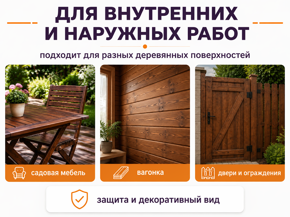 Масло деревозащитное NEOMID Premium, орех, 0,75 л фото 3