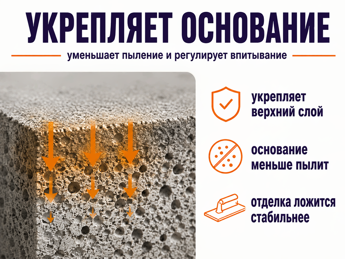 Грунтовка-концентрат акриловая укрепляющая «Тайфун Мастер» №102