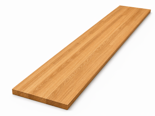 Мебельный щит из дуба 2100×600×20 мм, цельноламельный, сорт 1/2