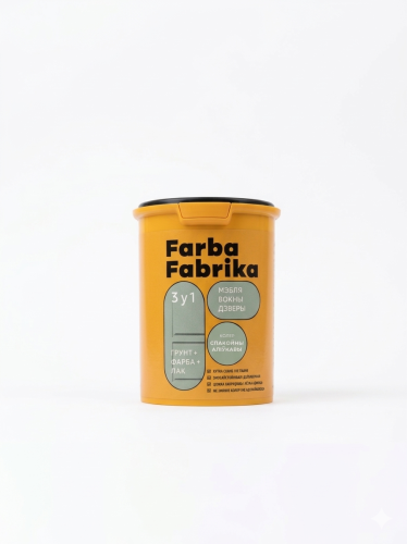 Краска "Farba Fabrika" для мебели, дверей и окон ВД-АК- 21, 1,0 кг, Спокойный оливковый