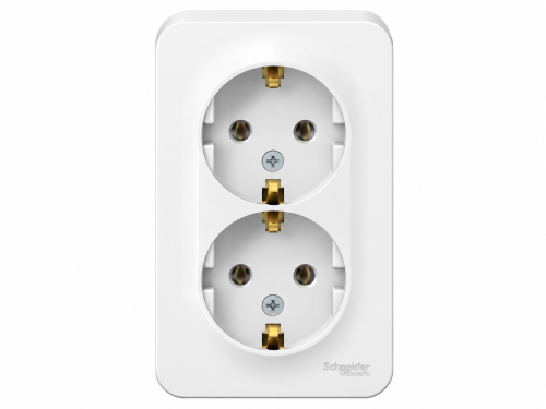 Systeme Electric розетка двойная Blanca BLNRA010211, с заземлением, без шторок, 16 А, 250 В