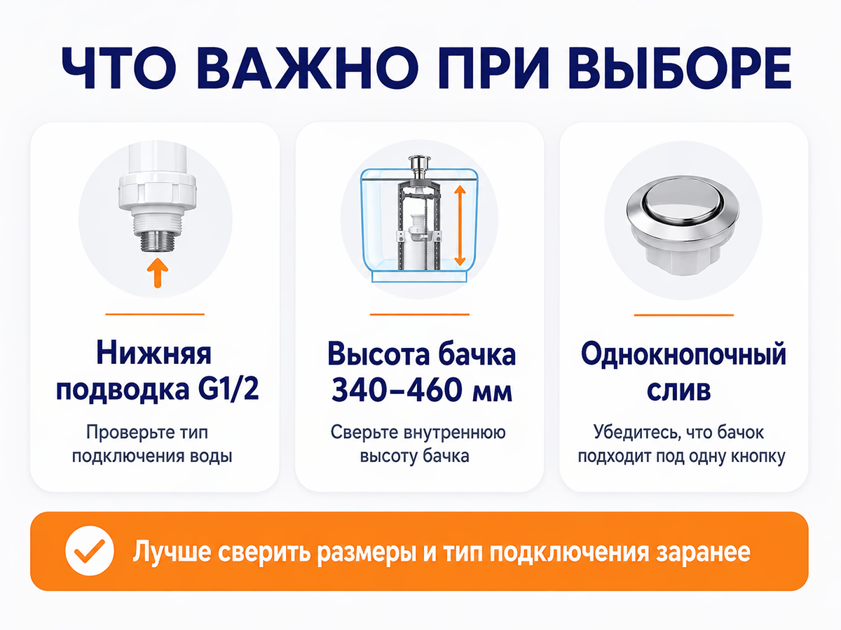 Комплект арматуры Unicorn SM\_N/H с нижней подводкой, кнопка хром фото 5