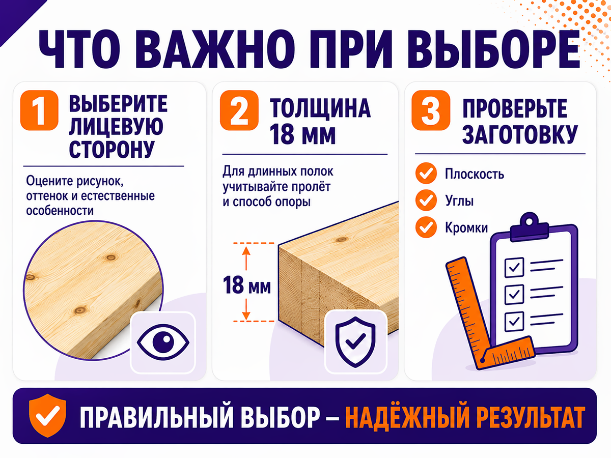 Мебельный щит из сосны/ели 200×400×18 мм, сорт 1/2