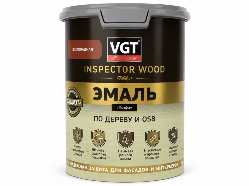 Эмаль VGT ВД-АК-1179 «Профи» по дереву и OSB, шоколадный, 1 кг