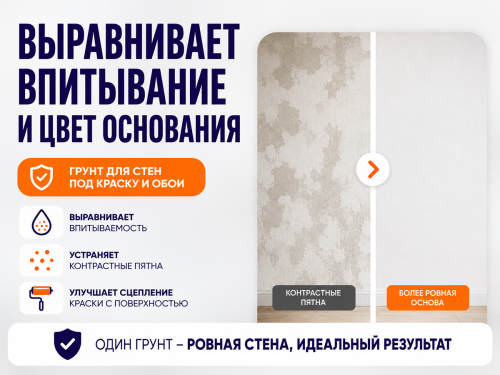 Грунт-краска Śnieżka Grunt, белая матовая, 10 л фото 2