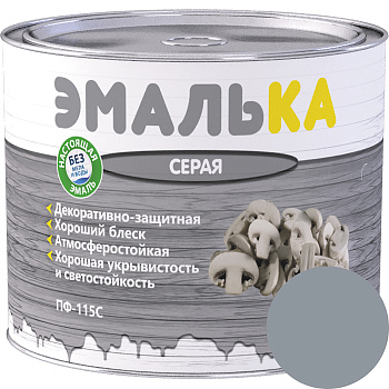 Эмаль ПФ-115 С ЭМАЛЬКА серая 2,0л (1,9 кг)